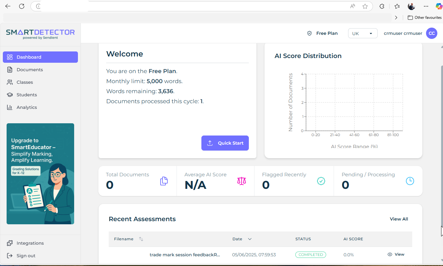 SmartDetector_Dashboard